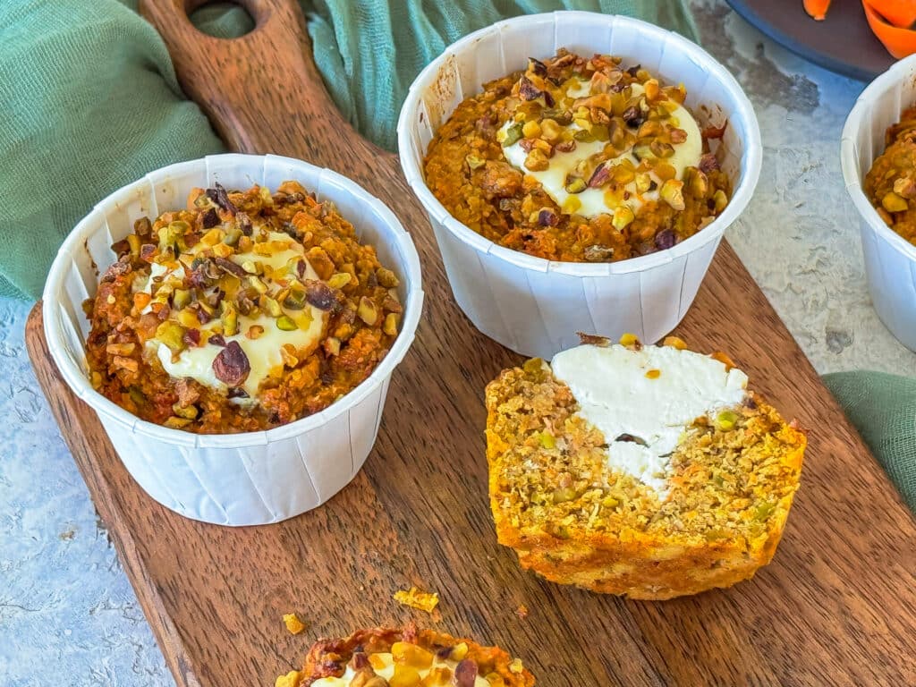 Karotten-Pistazien-Muffins ohne Mehl, schnell, einfach und gesund