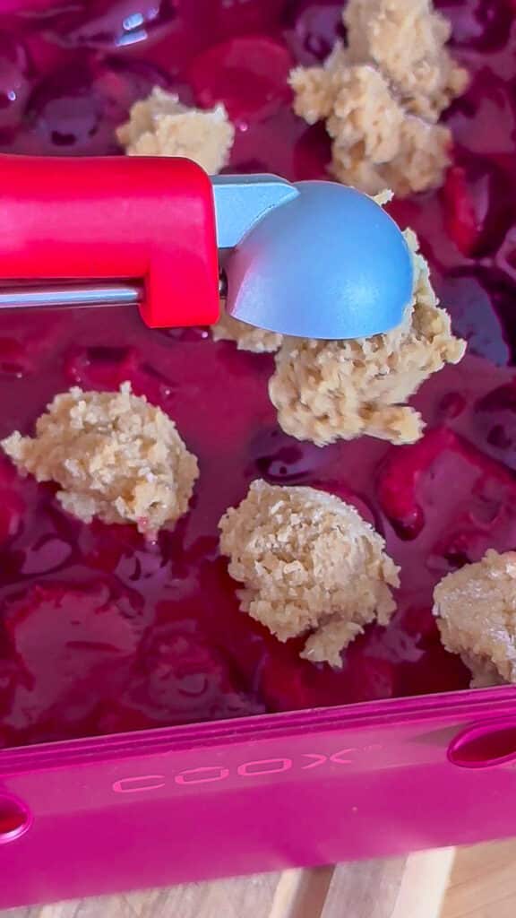 🍒 Kirsch-Streuselkuchen – mit Quarkstreuseln & Keksteig 3 Flexi-Rezept Kirsch-Streuselkuchen mit Keksteig - Quarkstreusel ohne Butter