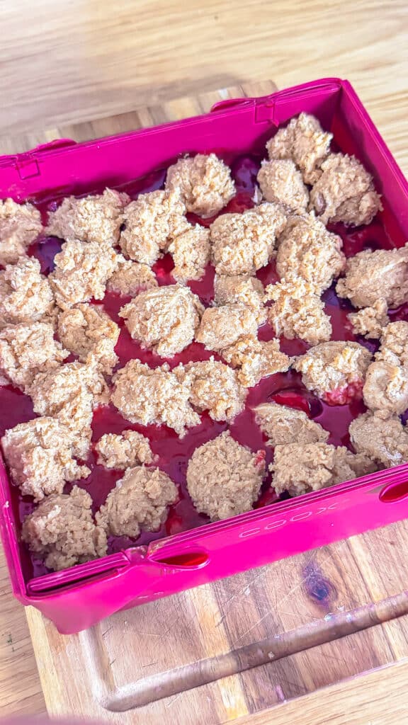 🍒 Kirsch-Streuselkuchen – mit Quarkstreuseln & Keksteig 4 Flexi-Rezept Kirsch-Streuselkuchen mit Keksteig - Quarkstreusel ohne Butter